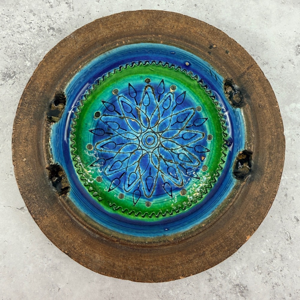 Bitossi Rimini Blue Ashtray Aldo Londi Italy 1023/B MCM Ceramic 1960s